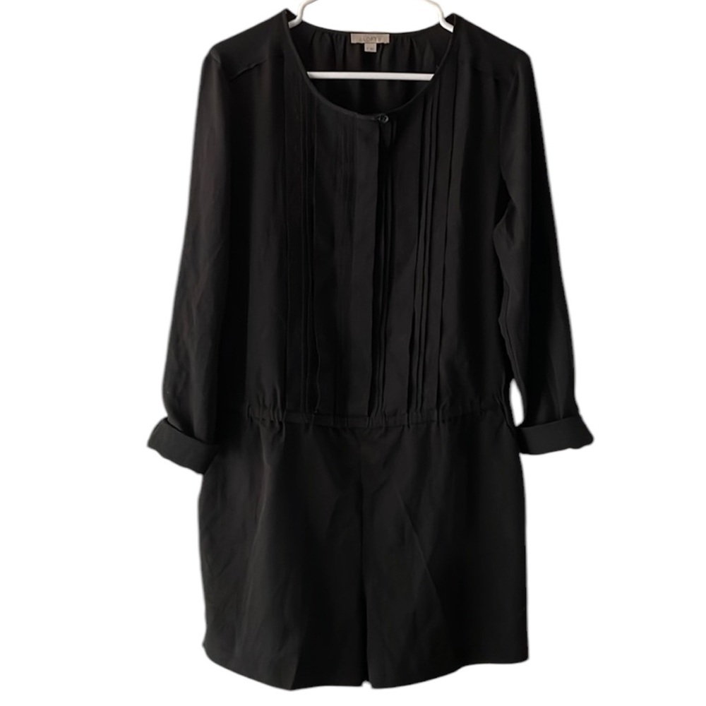 Loft black shorts romper